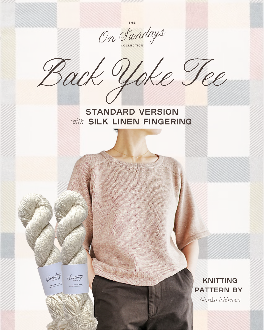Back Yoke Tee Standard Version Yarn Kit | Size 9 | French Vanilla