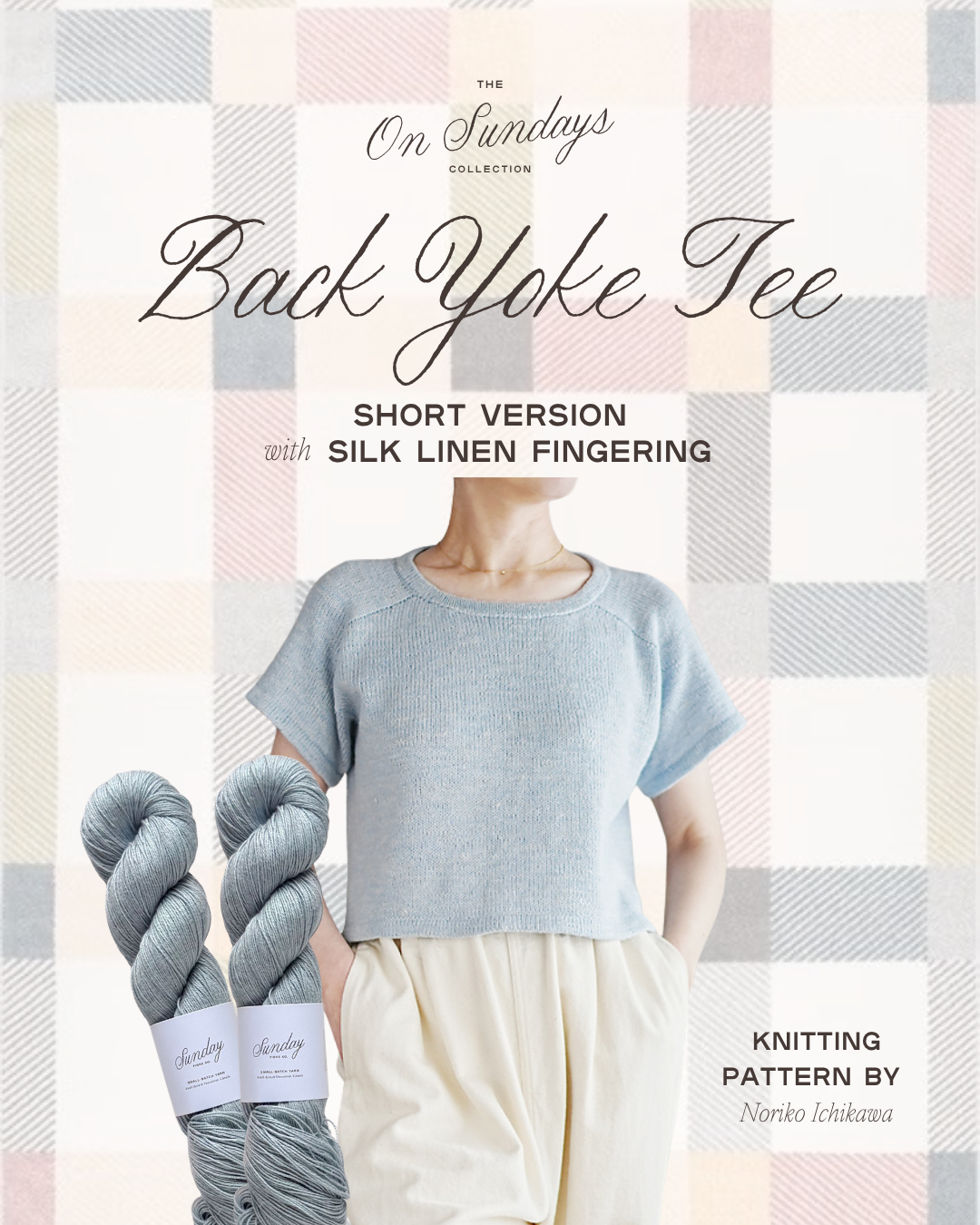 Back Yoke Tee Short Version Yarn Kit | Size 1 | Hydrangea
