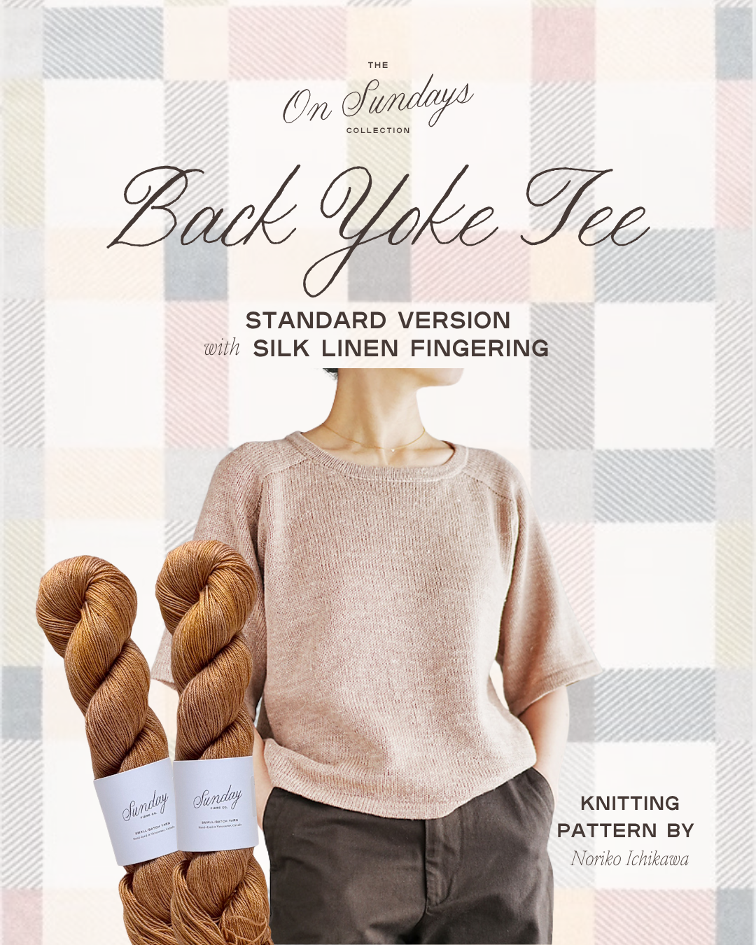 Back Yoke Tee Standard Version Yarn Kit | Size 9 | Sun Tea
