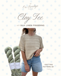Clay Tee Yarn Kit | Sizes S - L | Beach Grass