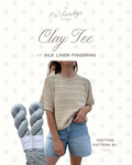 Clay Tee Yarn Kit | Sizes XXS - XS | Hydrangea