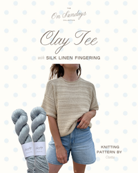 Clay Tee Yarn Kit | Sizes XXS - XS | Hydrangea