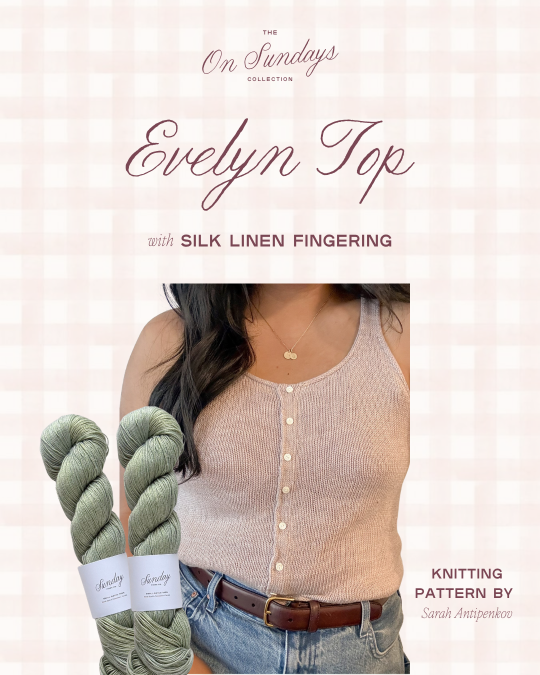 Evelyn Top Yarn Kit | Size 1 | Beach Grass