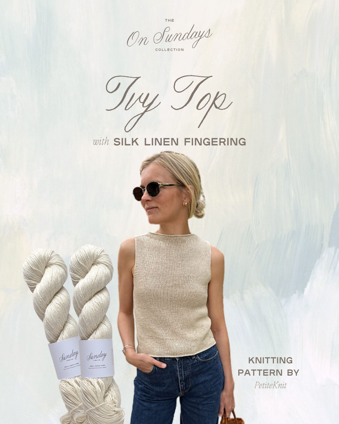 Ivy Top Yarn Kit | Sizes 2XL - 5XL | French Vanilla