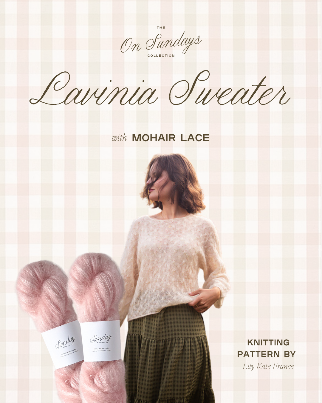 Lavinia Sweater Yarn Kit | Sizes 1 - 4 | Pink Lemonade