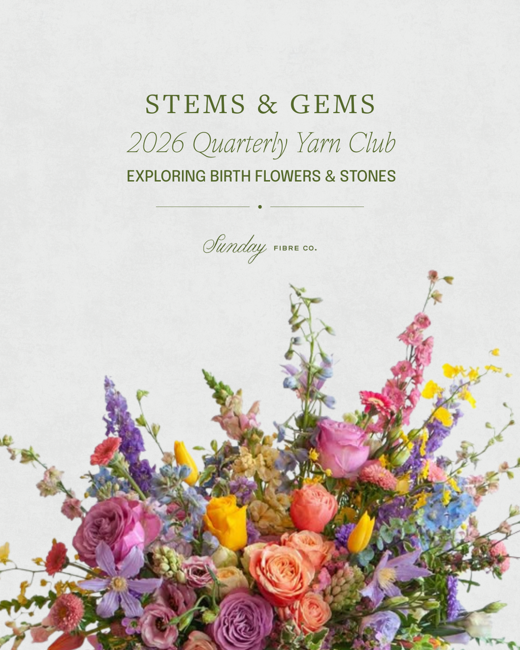 Stems & Gems 2026 Yarn Club | QUARTERLY SUBSCRIPTION