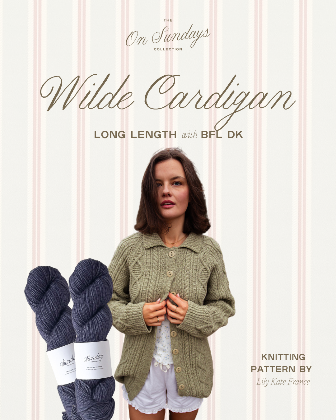 Wilde Cardigan Long Length Yarn Kit | Sizes 1 - 2 | Skinny Dip
