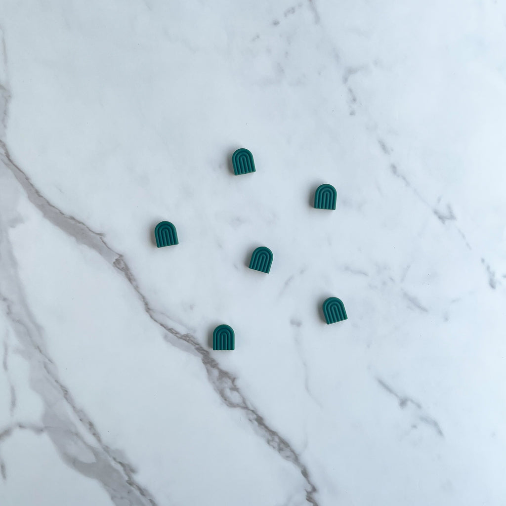 Until We Knit Again! Needle Stoppers | Forest Green Rainbows