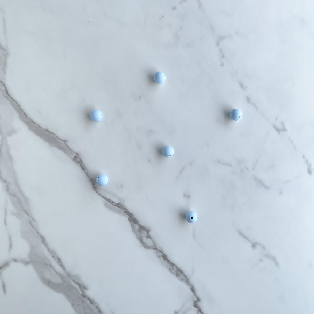 Until We Knit Again! Needle Stoppers | Pale Blue Spheres