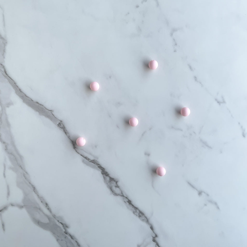 Until We Knit Again! Needle Stoppers | Pale Pink Spheres